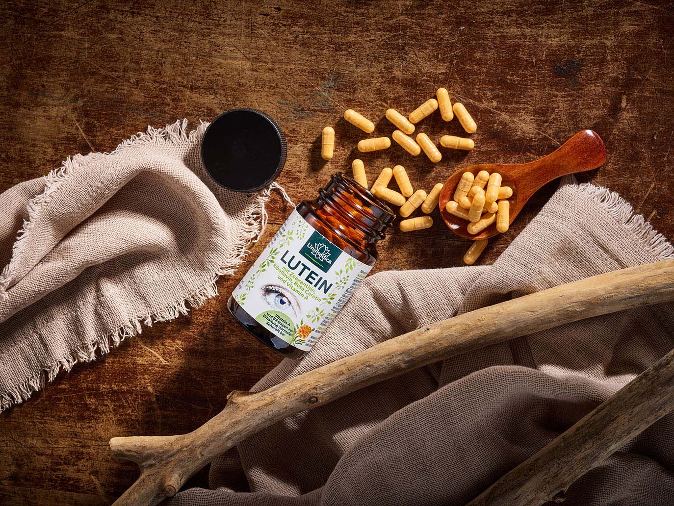 Lutein - with Zeaxanthin + Vitamin B2 + Beta-Carotene + Vitamin A - 90 capsules - from Unimedica